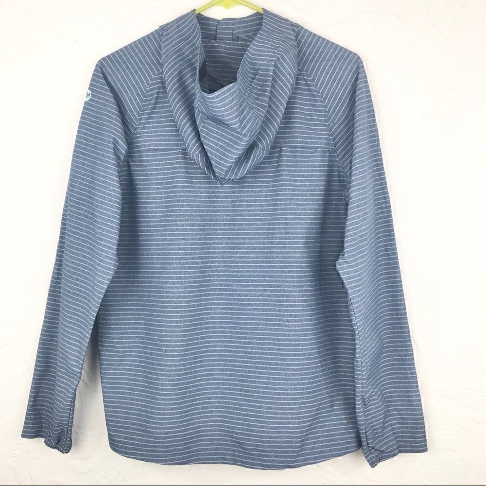 Merrell Blue Pinstriped Performance Zip Up Jacket - Picture 2 of 7